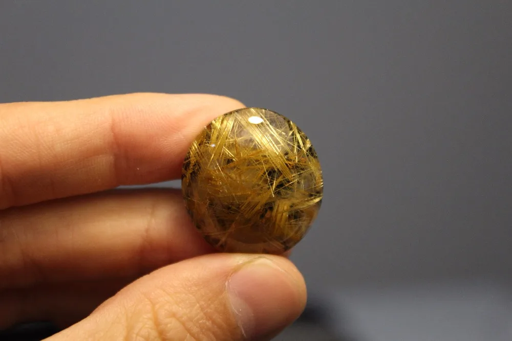 high quality 2cm wide rutiled quartz natural gem