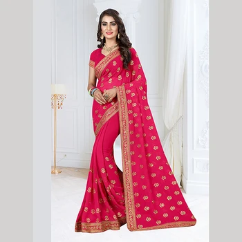 embroidery work sarees