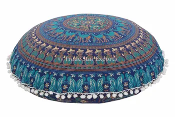 Indian Large Mandala Floor Cushion Cover Decorative Throw Pillows