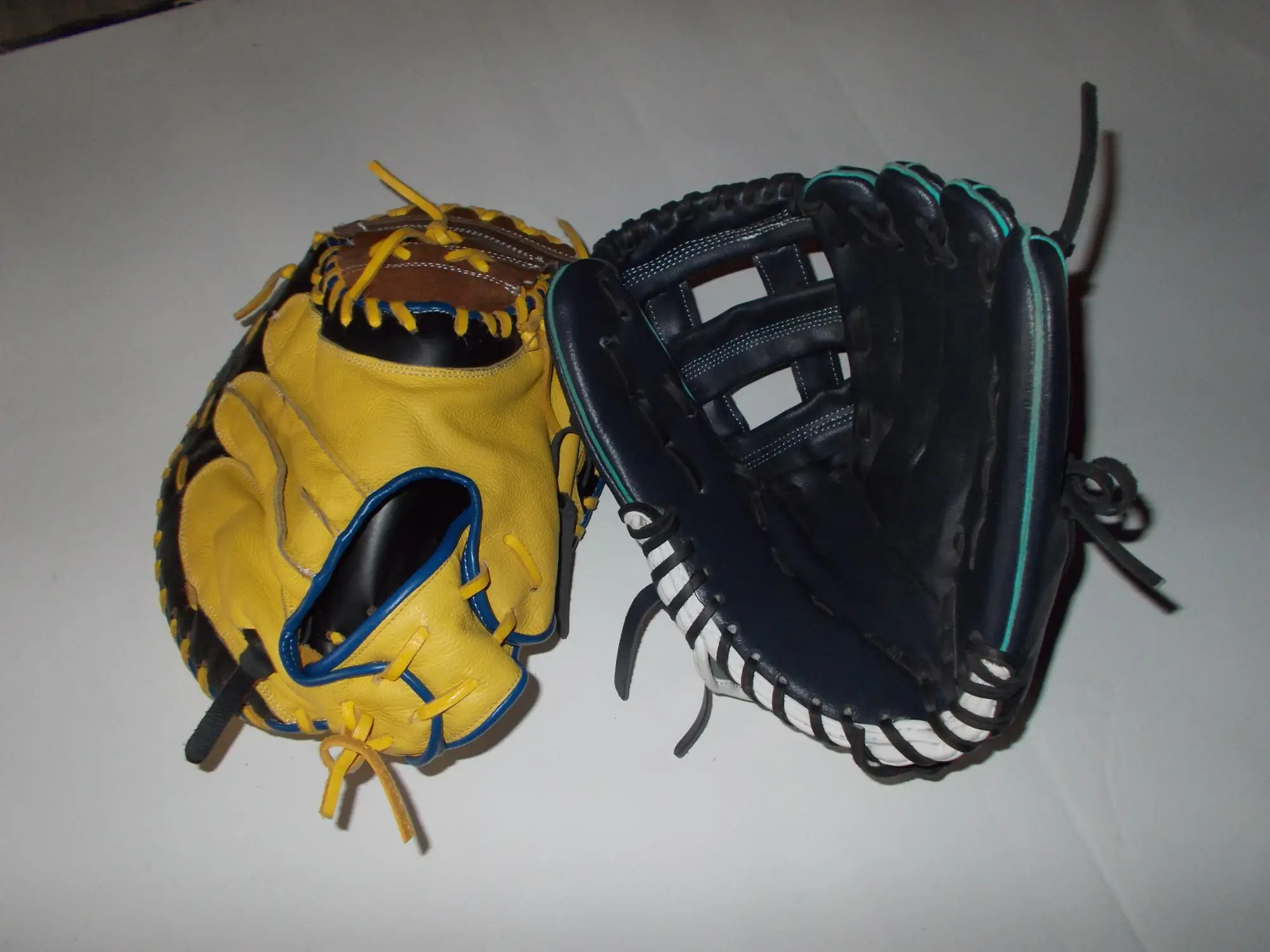 Custom Genuine Leather Baseball Catching Gloves Manufacture/genuine