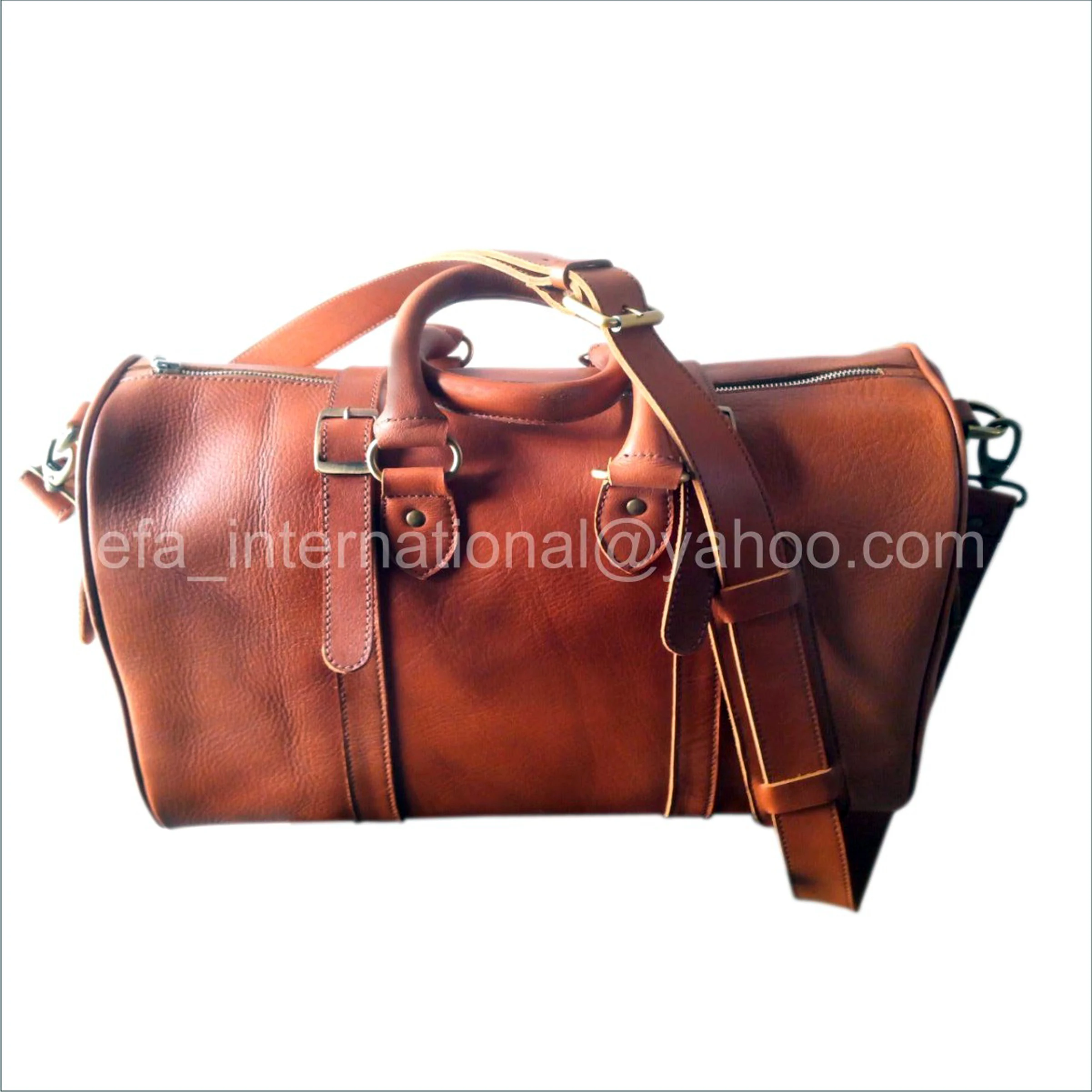 full grain leather travel bag