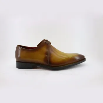 Wholecut Derby Patina Genuine Leather 