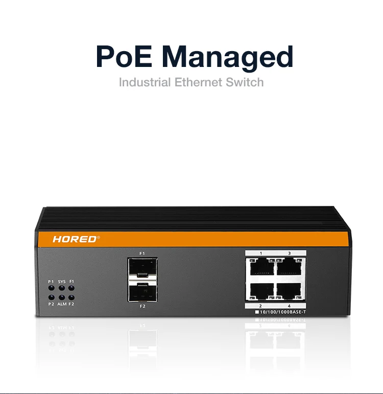 Ethernet Poe Gigabit Industrial Switch with VLAN / PoE management / Qos function