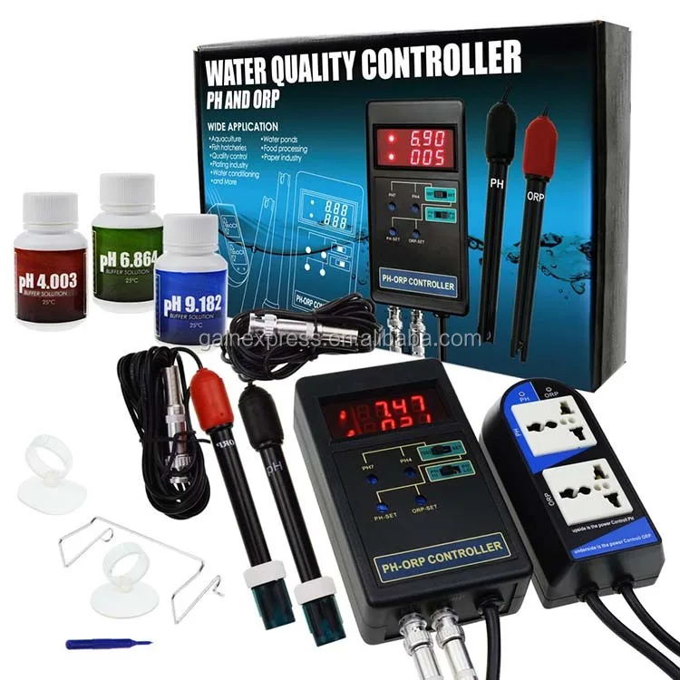 Digital 2 In 1 Ph Orp Controller With Output Power Relay Control Water