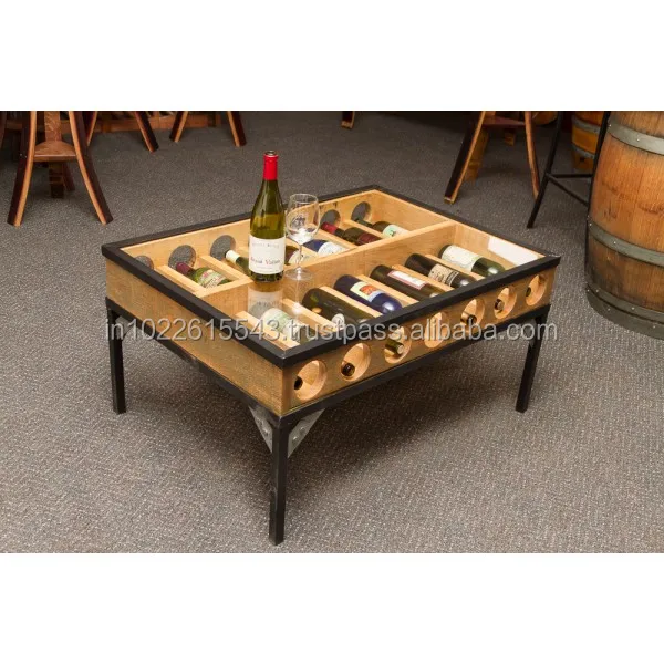 Gl Top Wine Storage Coffee Table Vintage Metal Wine Storage Coffee Table Vintage Metal