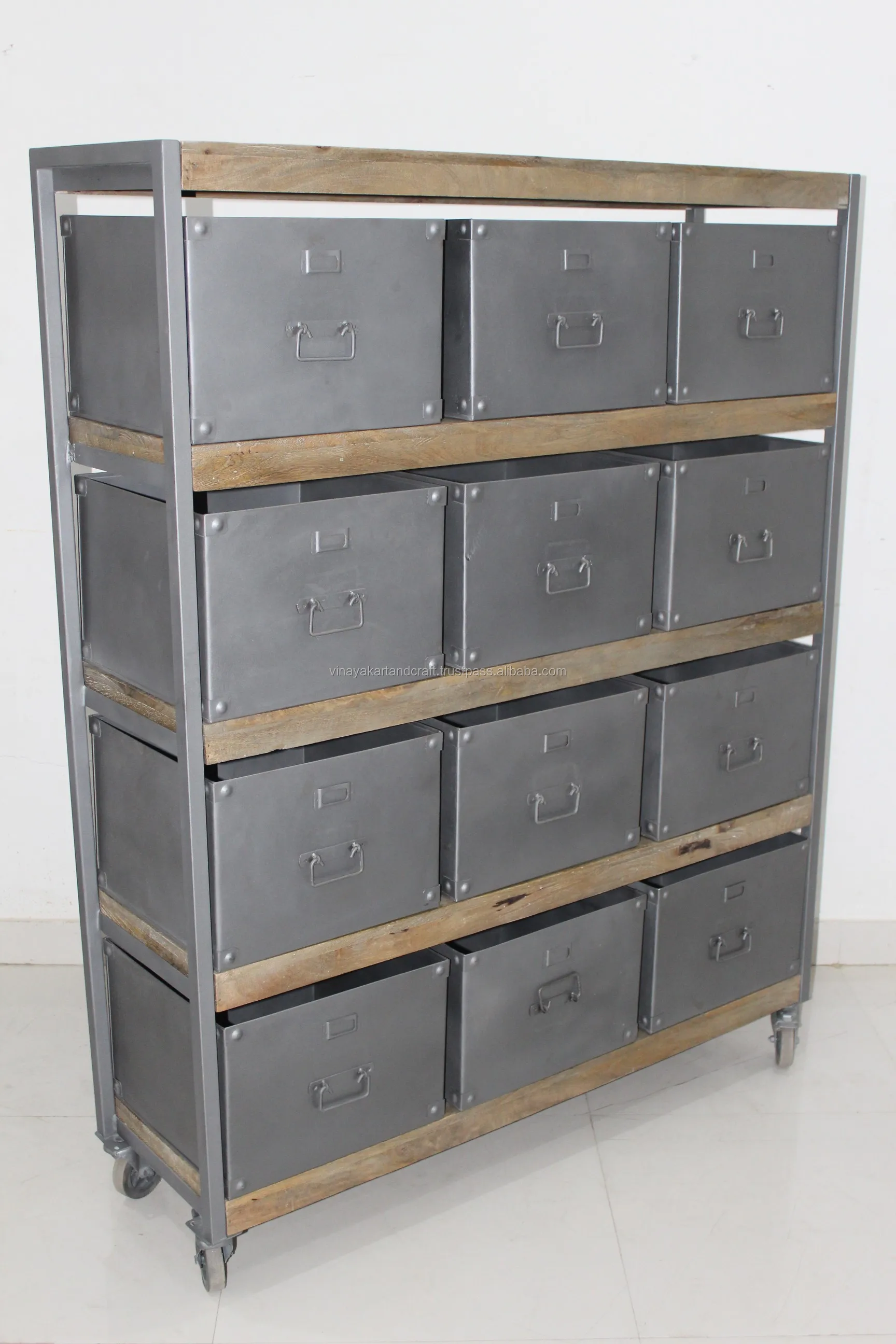 Industrial Chest Of Drawers On Wheels Vintage Industrial Iron