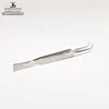 Eyelash Extension Tweezers Semi Curved Type 13 cm Matte Finish Tail View With Fish Tail Style