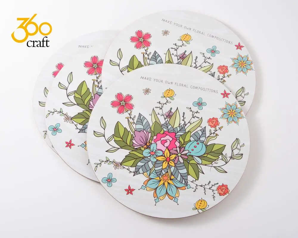 Heat Resistant Custom Handmade Round Mdf Hardboard Cork Placemats And