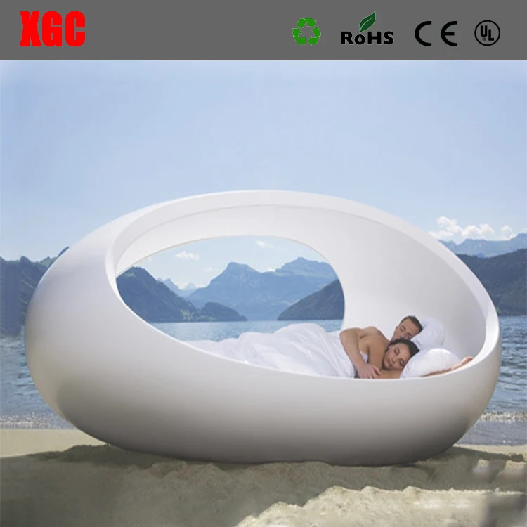 Egg Shaped Fiberglass Bed Stylish White Double Bed Fiberglass Made