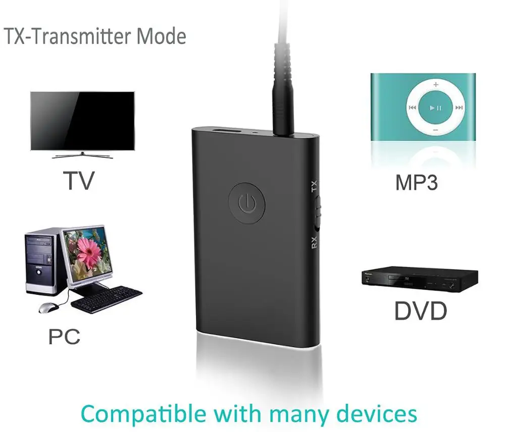 3.5mm Jack Bluetooth Music Receiver Wireless Stereo Audio Transmitter