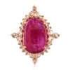 18kt Solid Rose Gold Diamond Designer Ruby Manufacturers The Indian Rings Cocktail Wholesale Jewelry