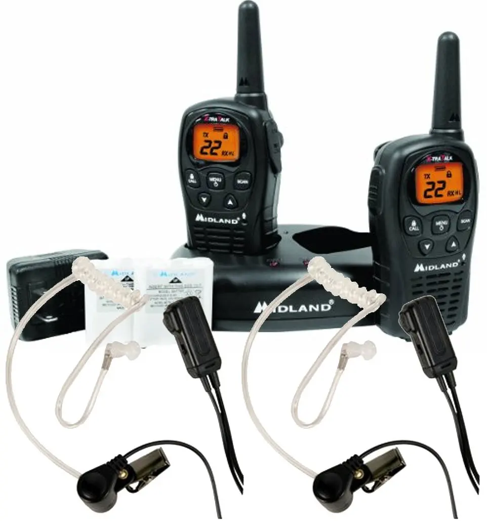 Midland AVPH3 Transparent Security Headsets with PTT//VOX Pair