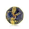 14K Yellow Gold Hand Made Antique Barok Model With A Fly On It With Onyx And Granat Stones Total 11 Carat