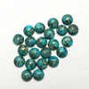 10mm Reconstructed Blue Copper Turquoise Round Cabochon Loose Gemstones