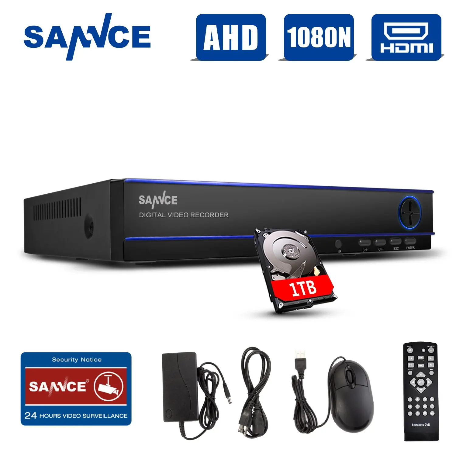 Buy HISVISION 8CH 1080N AHD DVR 5-in-1 Hybrid (1080P NVR+1080N AHD+960H