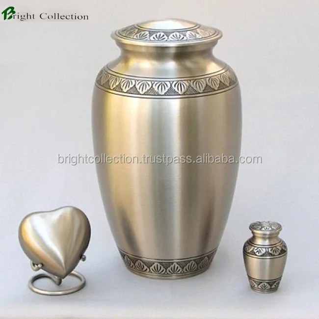 Rainbow Color Cremation Urn For Adult Metal Cremation Human Ashes Brass