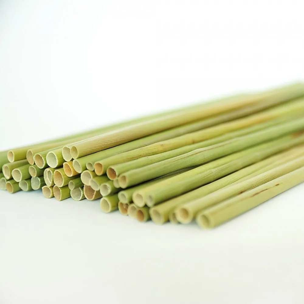 Disposal Fresh & Dried Grass Straw Ecofriendly Straws Collection