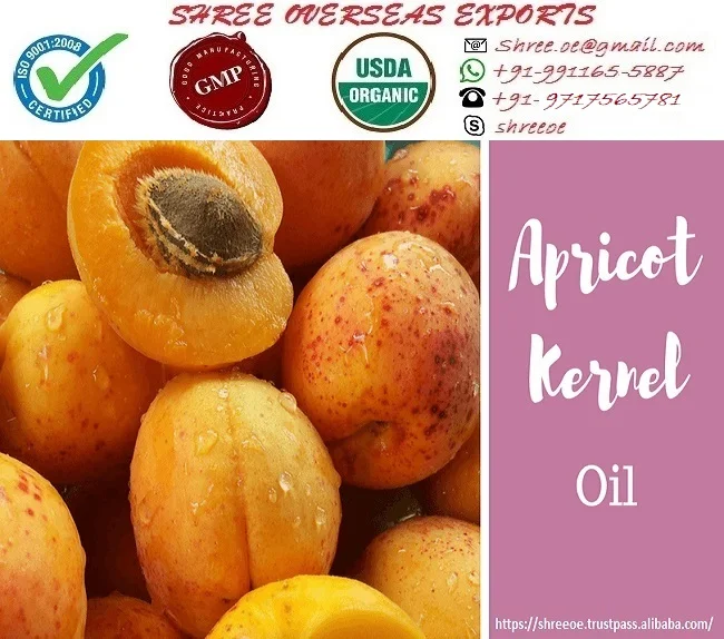 iso certified organic apricot oil from india