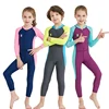 unisex Auti-UV stylish patchwork one piece nylon kids swimsuit