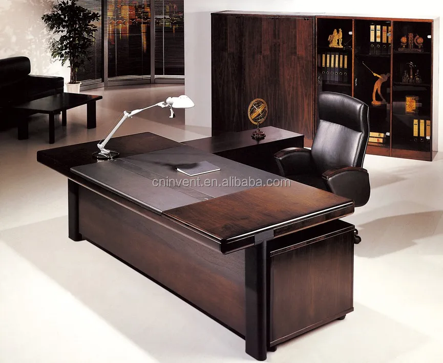 Luxury Wooden Office Executive Desk Walnut With Return Buy Executive