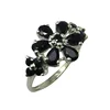 Gift Drop hot selling 925 sterling silver black sapphire gemstone casting ring