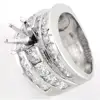 Semi Mount 2.16Tcw SI1 Clarity FG Color Round Cut Real Diamonds 18Kt White Gold Unique Design Wedding Ring at Whole Sale Price.