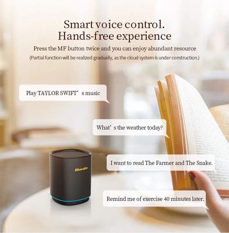 Bluedio micro Hifi soundbox popular TS5 smart cloud service speaker with similar google home function - ANKUX.COM