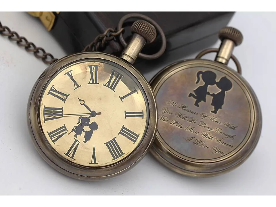 new-brass-pocket-watch-cousins-kissing-boy-and-girl-retro-style-pocket