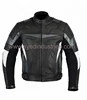 Leather Motorbike Racing Jacket with CE Approved Internal Protection(MJ-217)