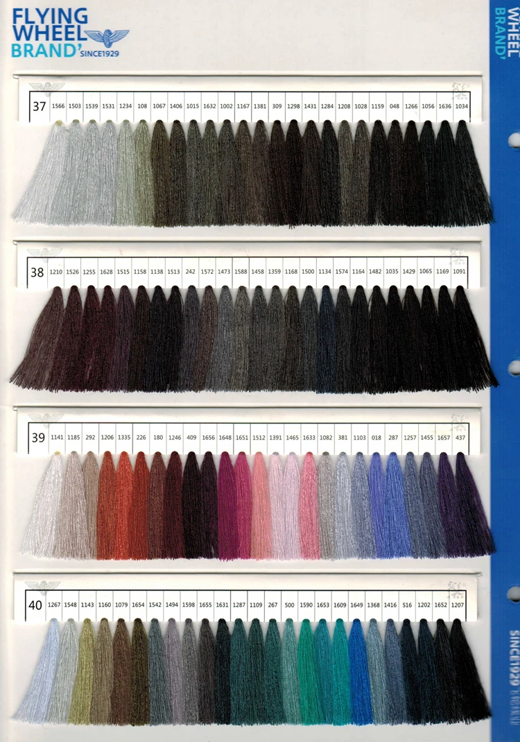 Spun Polyester And Poly Poly Core Spun Sewing Thread Color Card - Buy ...