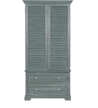 Contemporary Style Acacia Wood Bedroom Furniture Two Doors Two