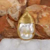 Bailey Natural blister pearl 925 sterling silver 18k gold plated wire wrapped designer pendant SIPN0501