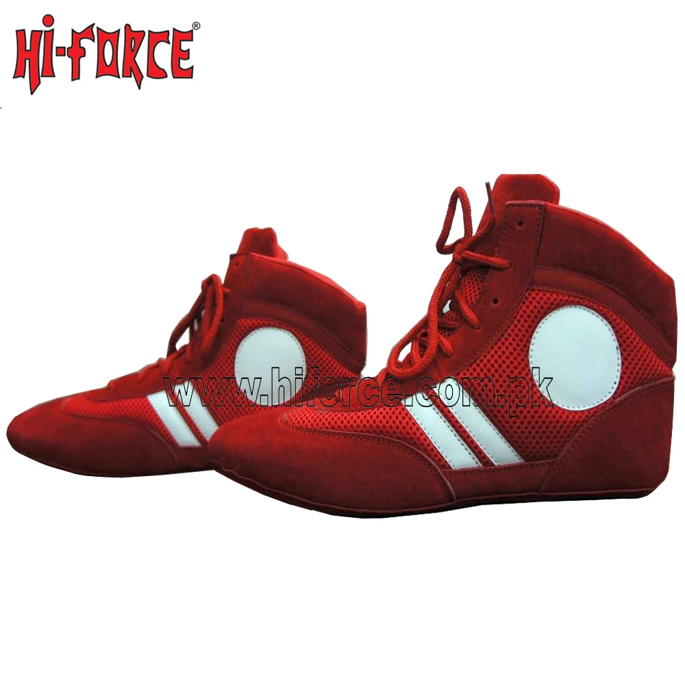 red wrestling shoes