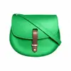 Mini Victoria Emerald Green Leather Cross body Saddle Bag