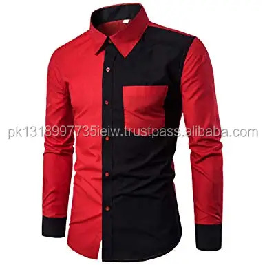 black red button up shirt