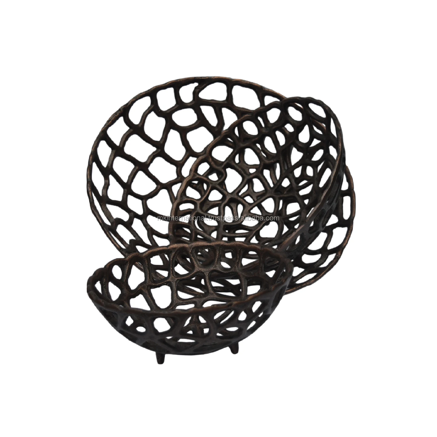 Black And Gold Customized Design Metal Fruits Basket Table Decor Home