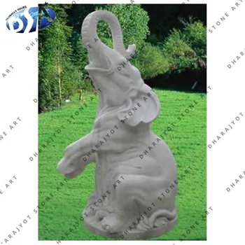 Indian Grey Marble Semi Polished Sitting Elephant Statue With Garden Decor Large Statues Oriental Indian Grey Marble Semi Polished Sitting Elephant Statue With Garden Decor Large Statues Oriental