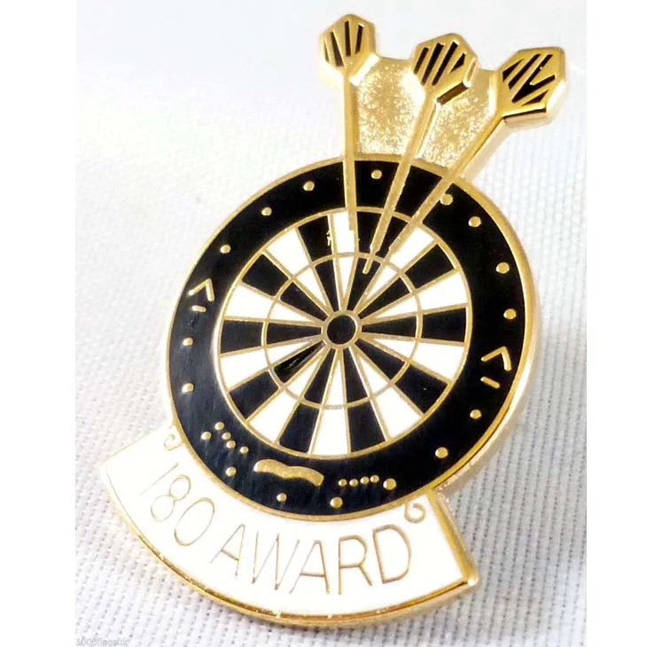 Darts Winner Pin Badge Round 