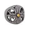 925 Sterling Silver Natural Diamond Pave Fashion Antique Ring Jewelry Supplier
