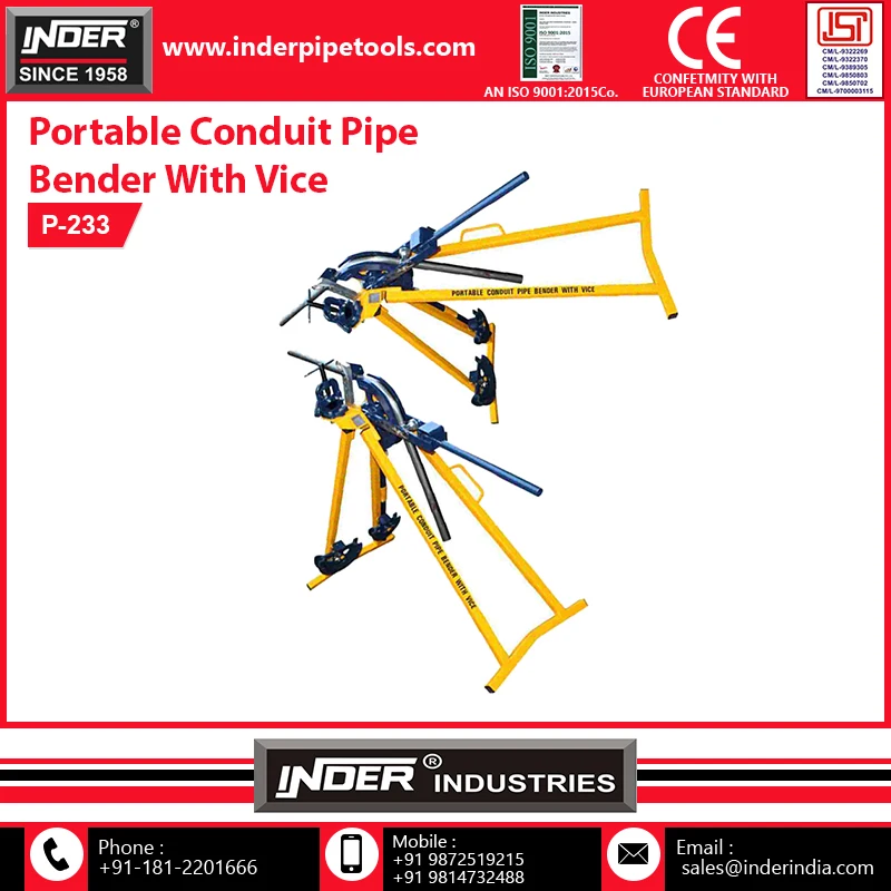 Self Locking Pipe Bender Portable Conduit Vice Buy From Leading