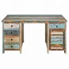 Indian Industrial Reclaimed Wood Multi Drawer Study Table Office Table Furniture