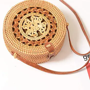 rattan bag round