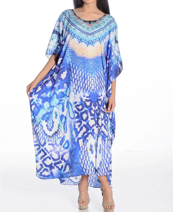 plus size silk kaftan
