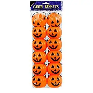 Pumpkin Plastic Treat Pails