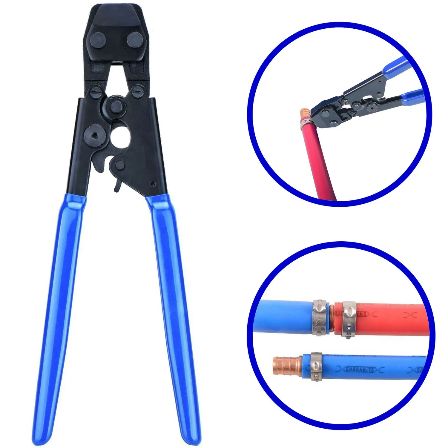 Rothenberger 12428 Professional Pex Crimper 1//2-Inch and 3//4-Inch