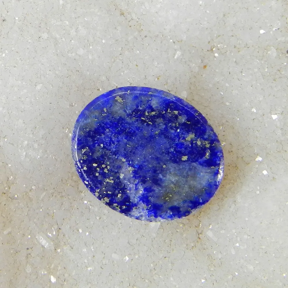 天然青金石 12x 10mm 椭圆形凸圆形 4.20 克拉首饰制作松散宝石