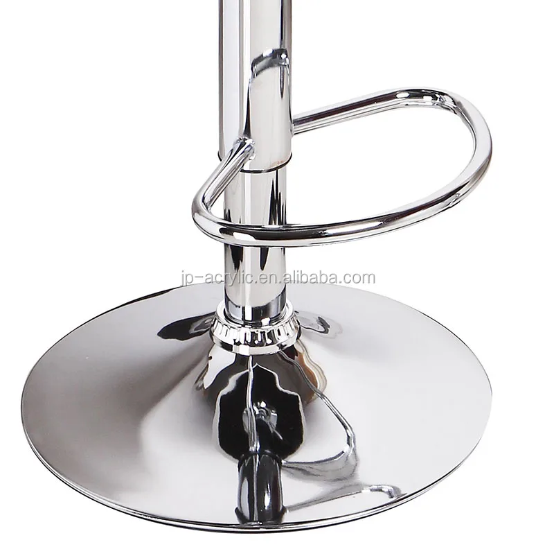 Footrest Clear Acrylic High Back And Chrome Adjustable Bar Stools Buy Acrylic Bar Stools