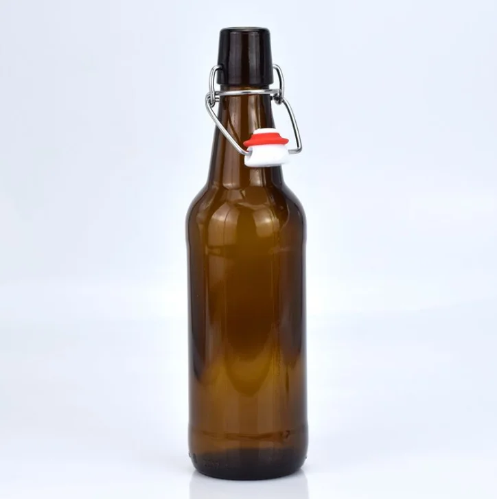 18 Oz Empty Cooling Beer Bottle Amber Glass Diy Beer Refilling Glass
