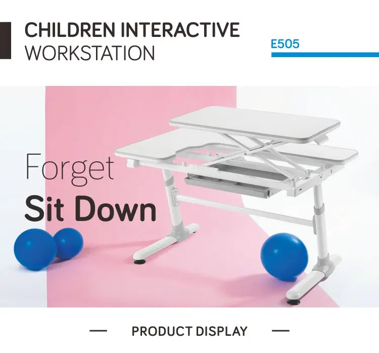 Lift Table Sit Stand Desk Children Adjustable Height Table Kids