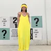 New style fashion women maxi dress Women's Sleeveless Evening long scarf Party Cocktail casual Dress